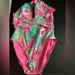 Tropical Pink Kids Swimwear